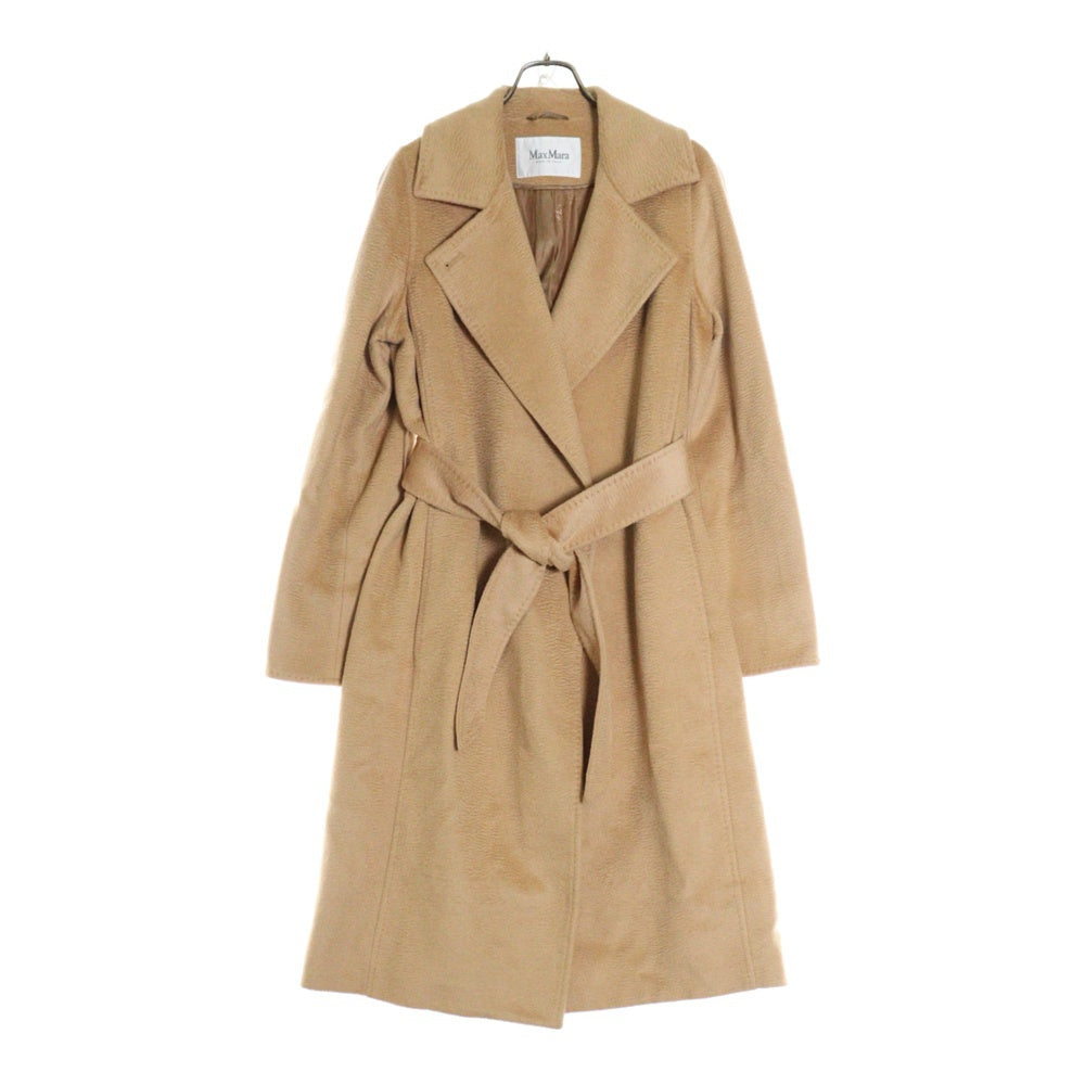 MaxMara(マックスマーラ) 1B ステッチ ベルテッド ダブルカラー ロングコート レディース キャメル 708204600005