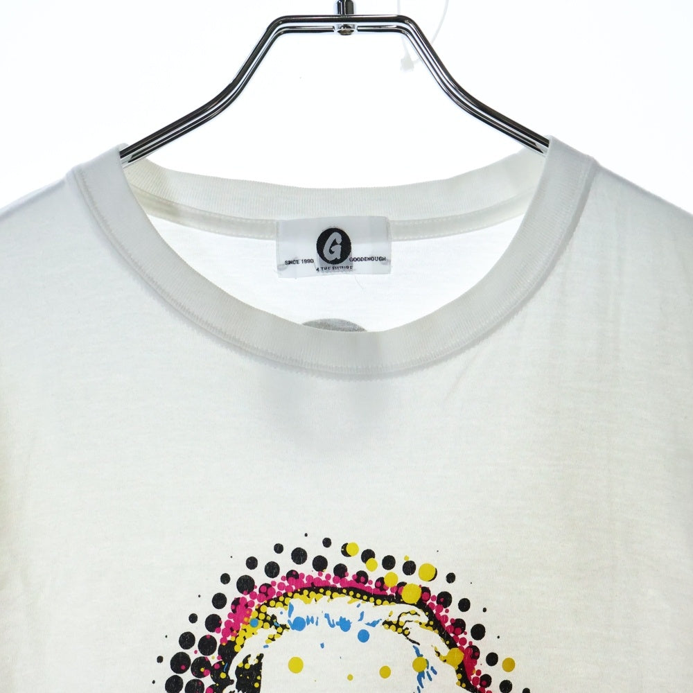 GOODENOUGH(グッドイナフ) カールマルクス フロントプリント クルーネック半袖Tシャツ カットソー ホワイト