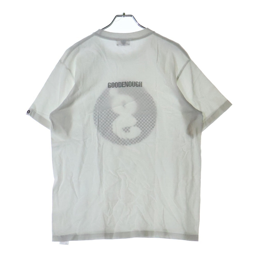 GOODENOUGH(グッドイナフ) チェッカーロゴプリント クルーネック半袖Tシャツ カットソー ホワイト