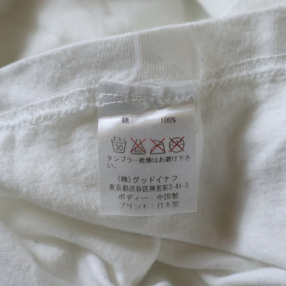 GOODENOUGH(グッドイナフ) チェッカーロゴプリント クルーネック半袖Tシャツ カットソー ホワイト