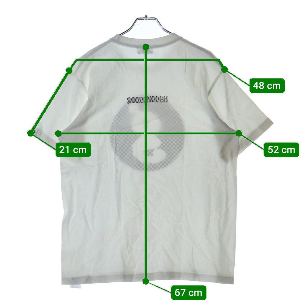GOODENOUGH(グッドイナフ) チェッカーロゴプリント クルーネック半袖Tシャツ カットソー ホワイト