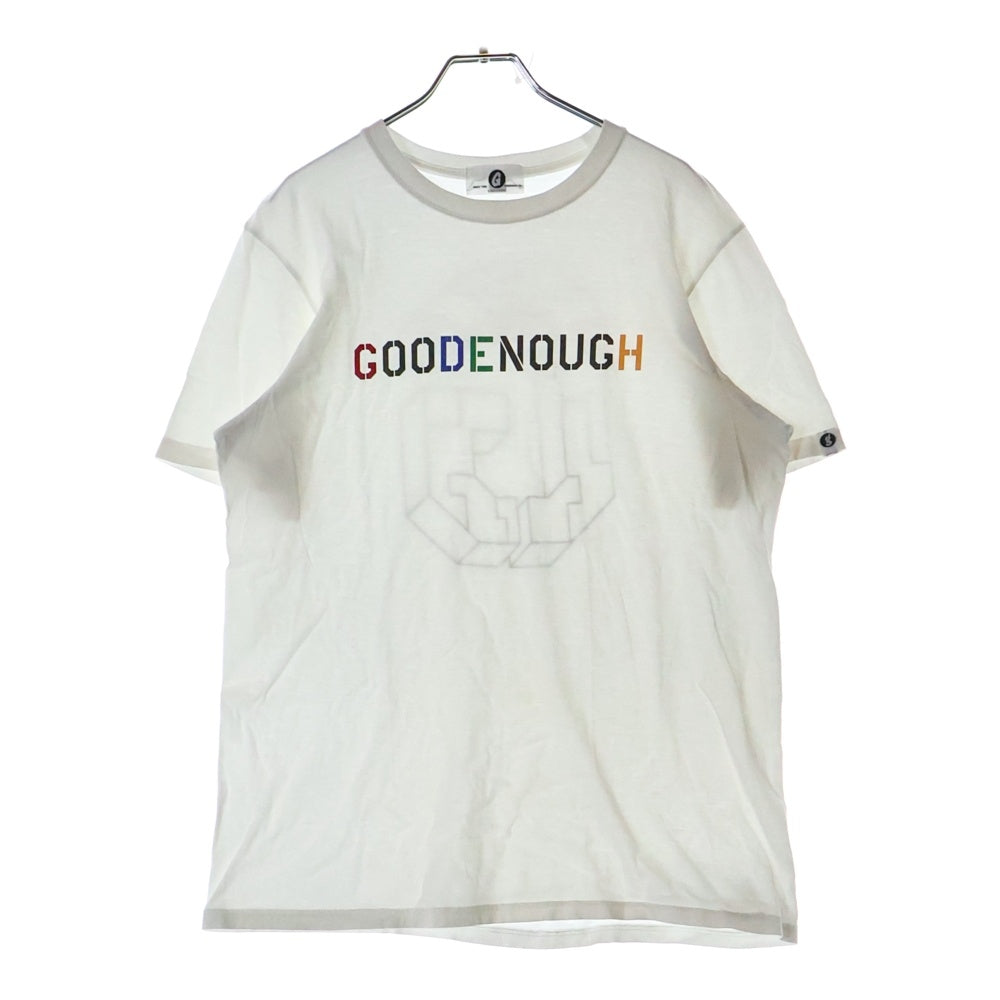 GOODENOUGH(グッドイナフ) フロントロゴプリント クルーネック半袖Tシャツ カットソー ホワイト