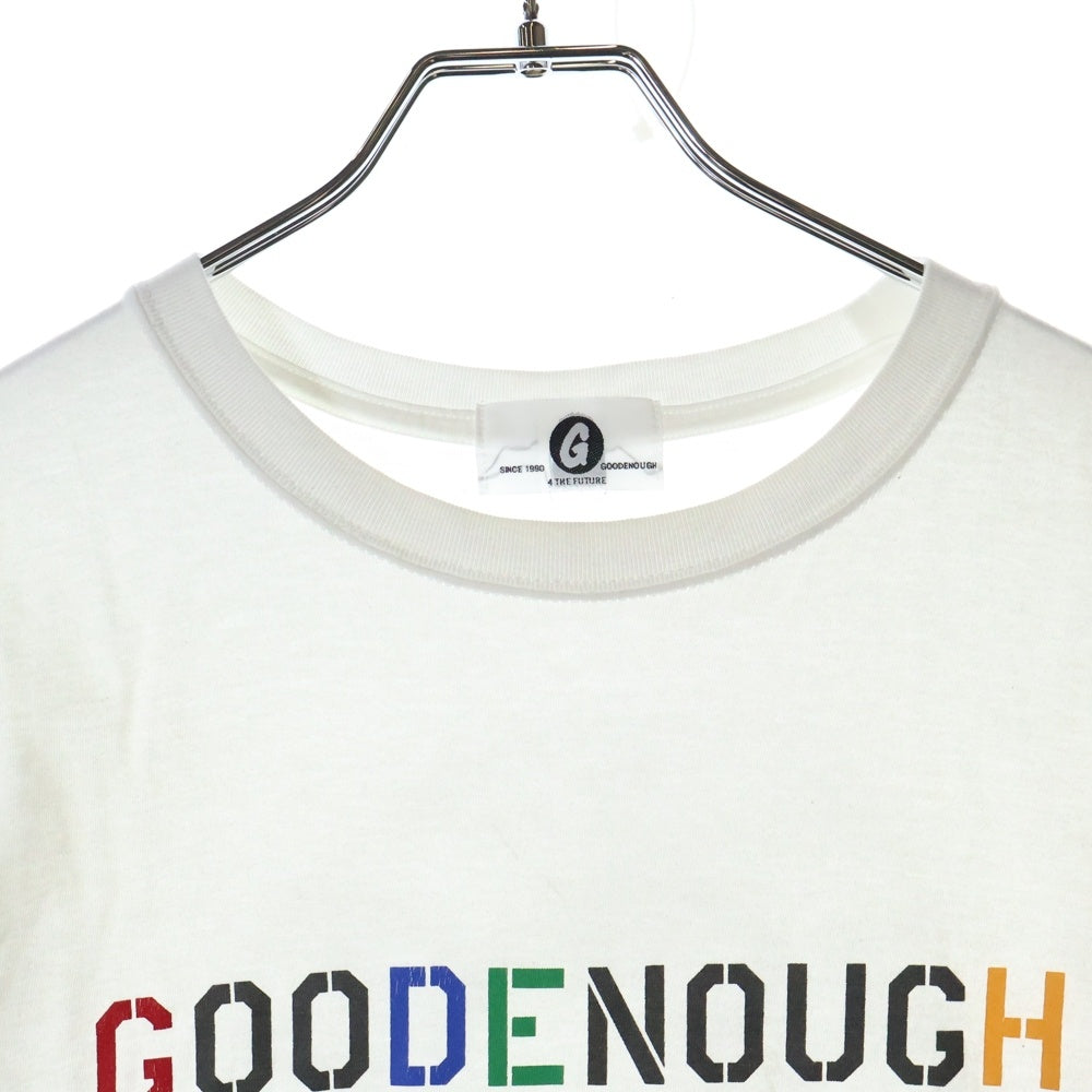 GOODENOUGH(グッドイナフ) フロントロゴプリント クルーネック半袖Tシャツ カットソー ホワイト