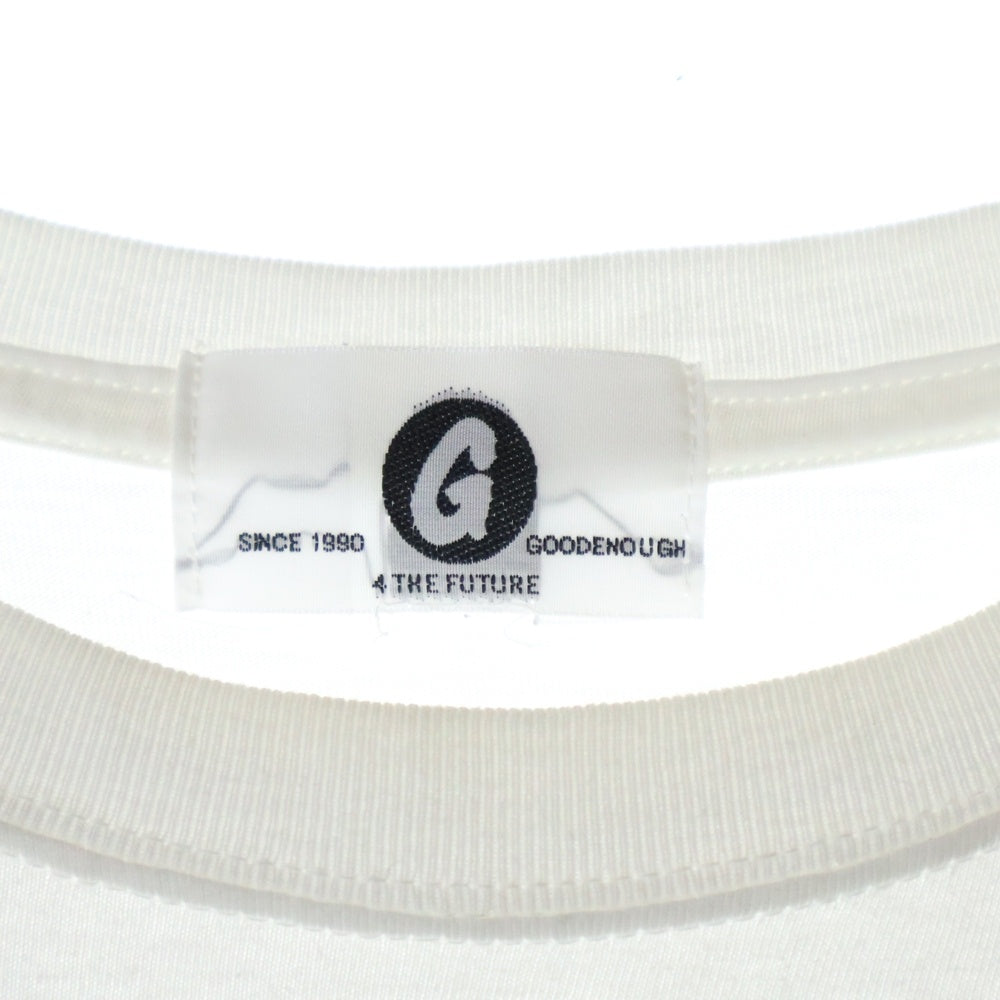 GOODENOUGH(グッドイナフ) フロントロゴプリント クルーネック半袖Tシャツ カットソー ホワイト