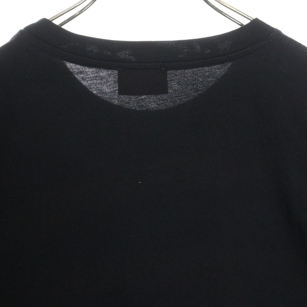 DIESEL(ディーゼル) 24AW T-BOXT-BLEACH ブリーチ加工 ブランドロゴプリント クルーネック カットソー 半袖Tシャツ ブラック A148720QKAS