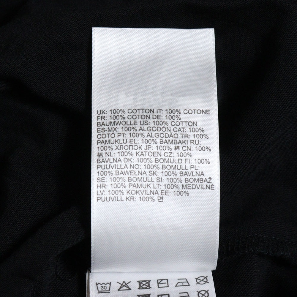 DIESEL(ディーゼル) 24AW T-BOXT-BLEACH ブリーチ加工 ブランドロゴプリント クルーネック カットソー 半袖Tシャツ ブラック A148720QKAS