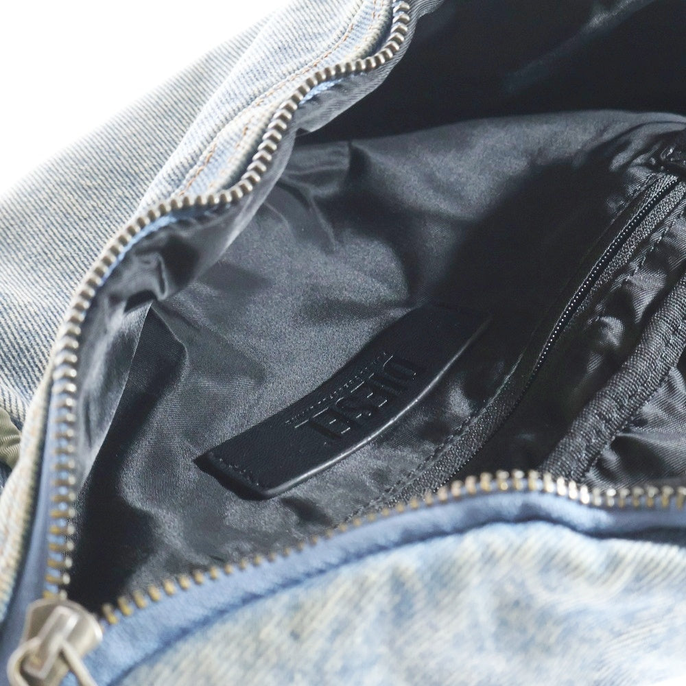 DIESEL(ディーゼル) ヴィンテージ加工 ウォッシュ デニム ウエストバッグ ボディバッグ ショルダーバッグ ブルー