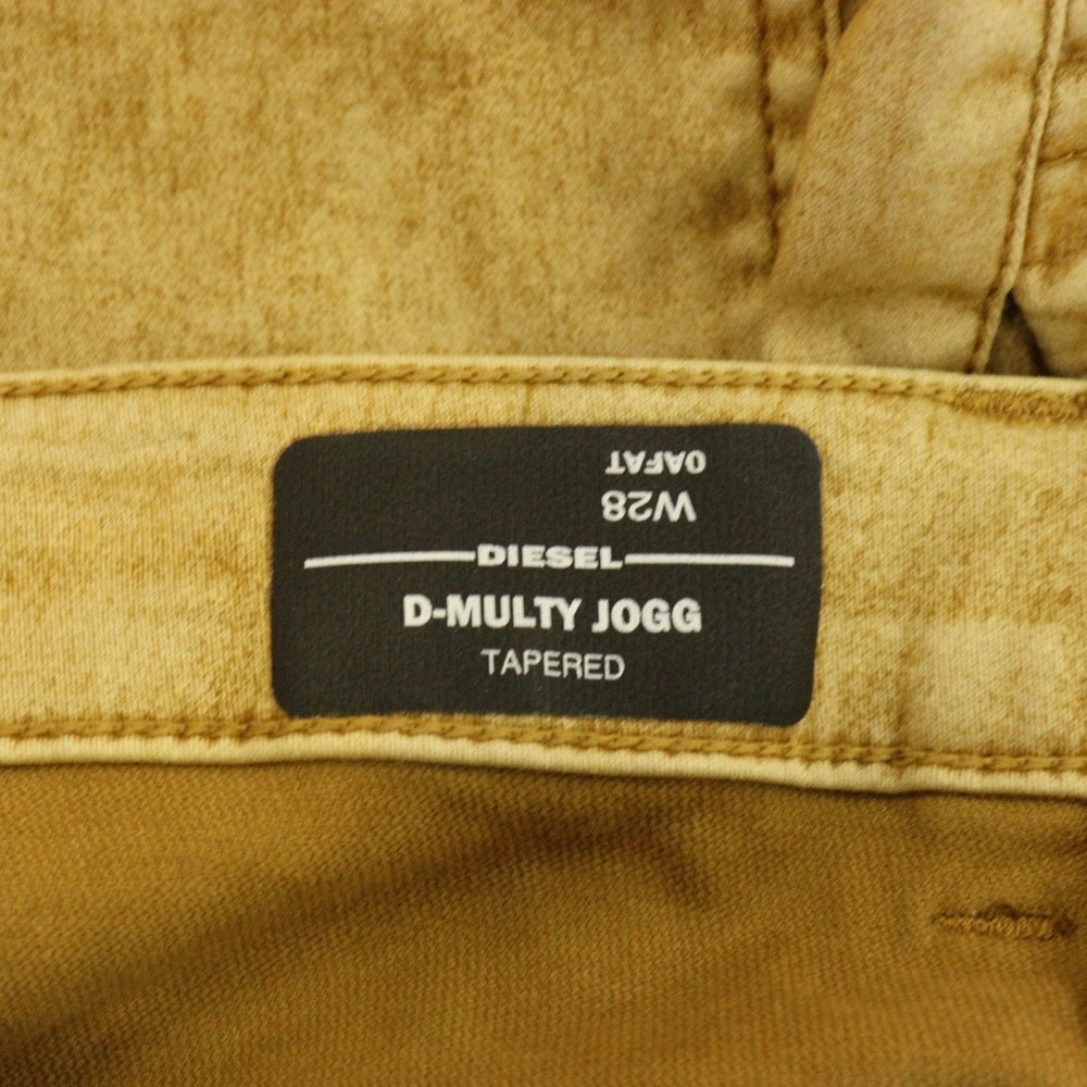 DIESEL(ディーゼル) 22SS D-MULTY-SP-NE JOGG JEANS ブレイブマン フロック加工 マルチポケット ジョグジーンズ ブラウン A03109OAFAT
