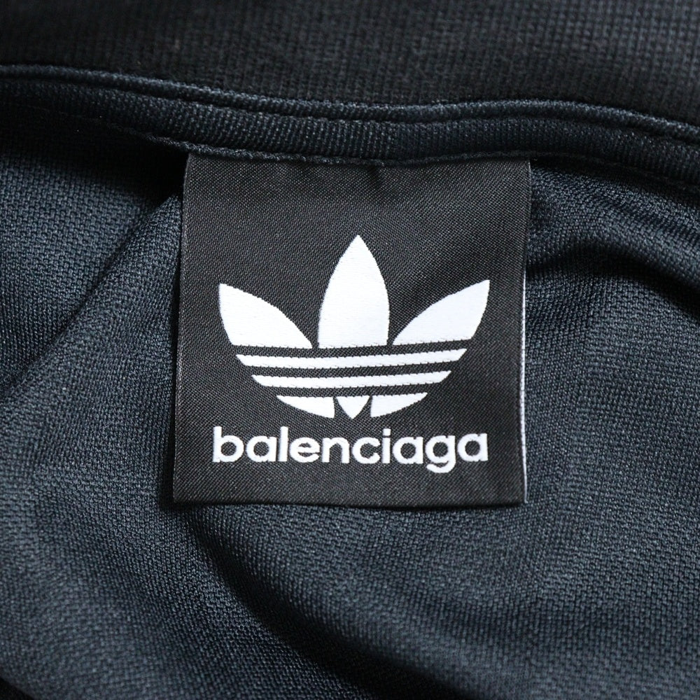 BALENCIAGA(バレンシアガ) 23SS ×adidas SOCCER SPORTY STRIPE JERSEY アディダス ストライプ Vネック 半袖サッカーシャツ ユニフォーム ブラック 723663 TNV13