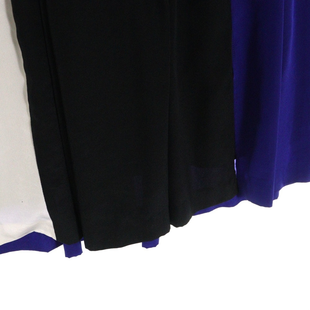 Paul Smith(ポールスミス) フラワープリント切替 プリーツ ノースリーブ ワンピース ブラック