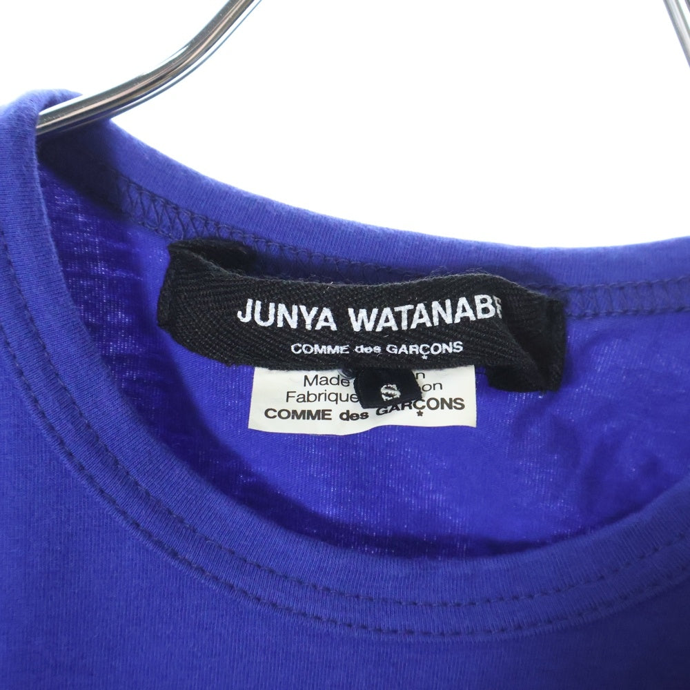 JUNYA WATANABE COMME des GARCONS(ジュンヤワタナベ コムデギャルソン) 13SS AD2012 クルーネック ハーフスリーブ カットソー 半袖 Tシャツ ブルー レディース JK-T032