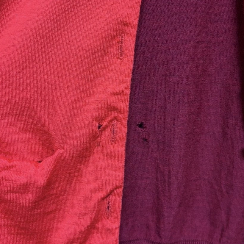 MARC BY MARC JACOBS(マーク バイ マーク ジェイコブス) デザインボタン クルーネック ウール ニット カーディガン レッド レディース