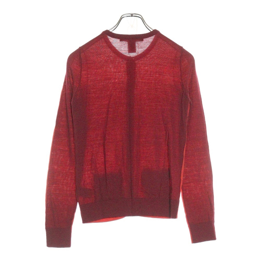 MARC BY MARC JACOBS(マーク バイ マーク ジェイコブス) デザインボタン クルーネック ウール ニット カーディガン レッド レディース