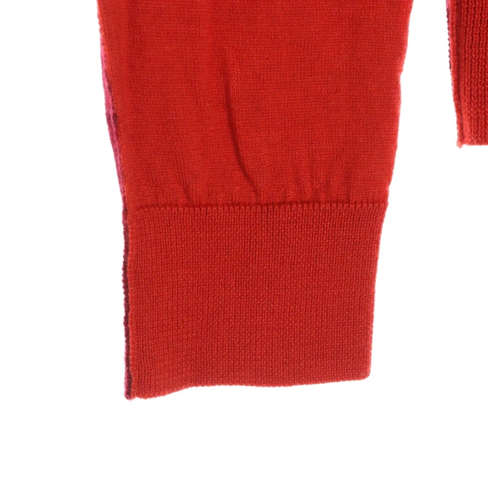 MARC BY MARC JACOBS(マーク バイ マーク ジェイコブス) デザインボタン クルーネック ウール ニット カーディガン レッド レディース