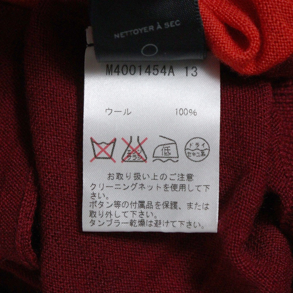 MARC BY MARC JACOBS(マーク バイ マーク ジェイコブス) デザインボタン クルーネック ウール ニット カーディガン レッド レディース