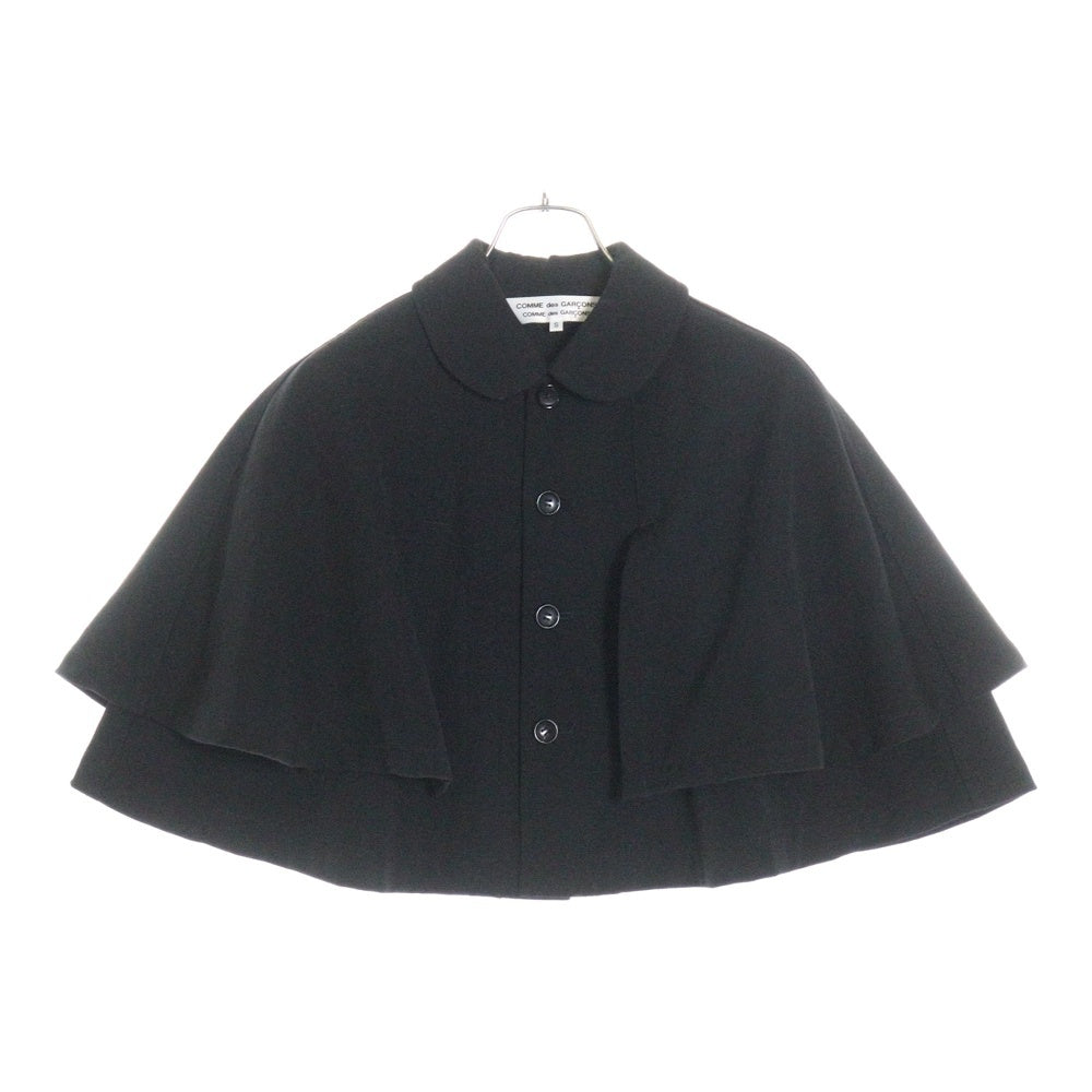 COMME des GARCONS COMME des GARCONS(コムデギャルソンコムデギャルソン) 09AW AD2009 ラウンドカラー ウール ポンチョ ブラック レディース RD-J039