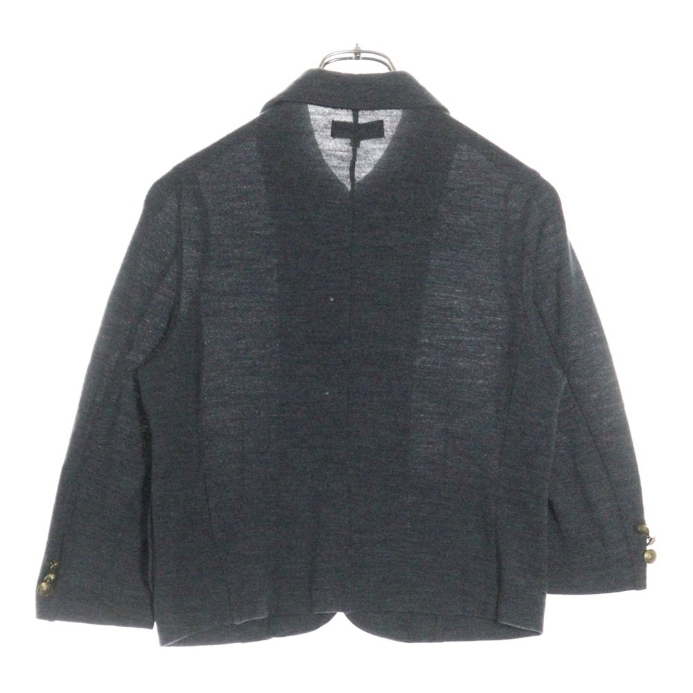 tricot COMME des GARCONS(トリコ コム デ ギャルソン) 11AW AD2011 ラウンドカラー メタルボタン ウール ニットジャケット グレー レディース TH-T024