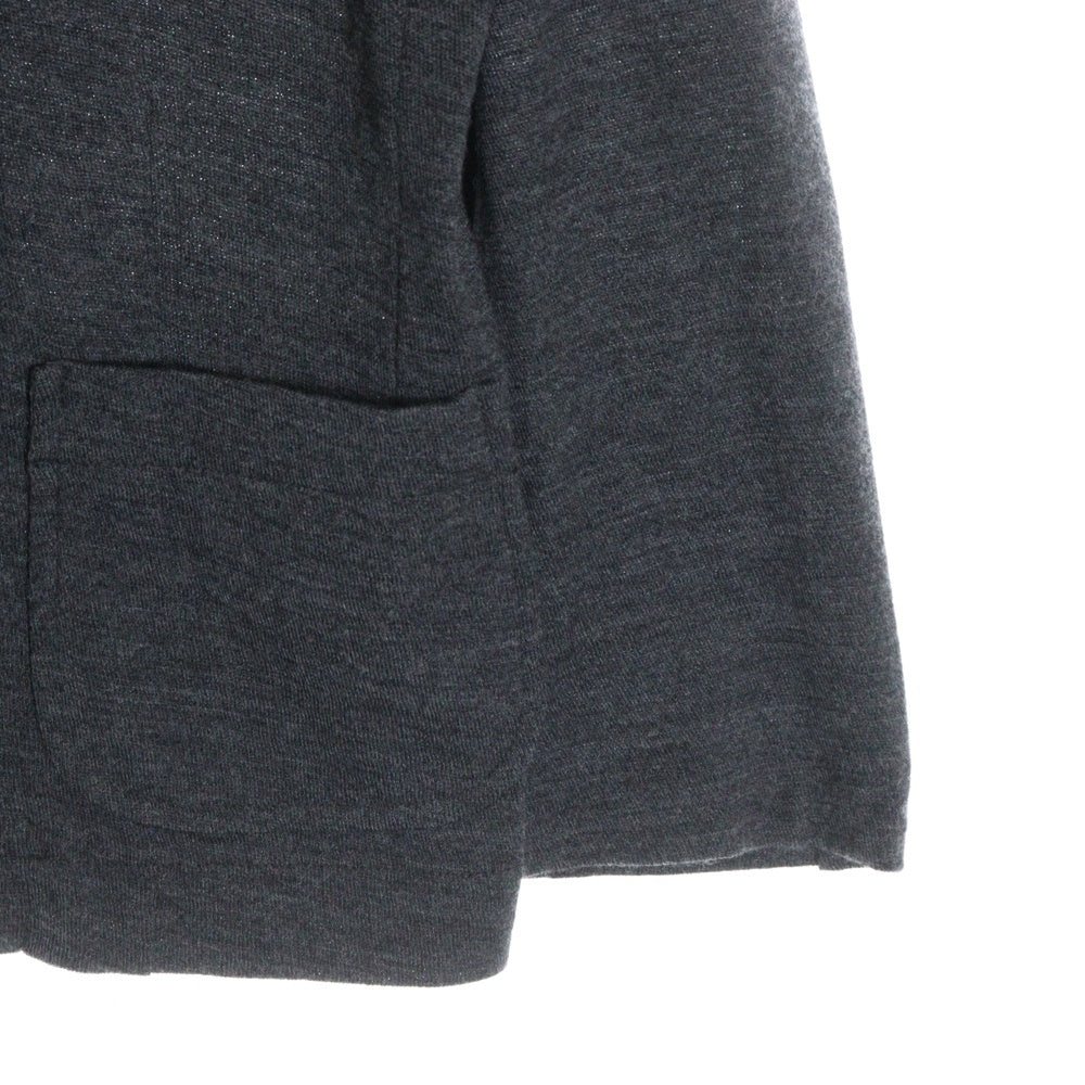 tricot COMME des GARCONS(トリコ コム デ ギャルソン) 11AW AD2011 ラウンドカラー メタルボタン ウール ニットジャケット グレー レディース TH-T024
