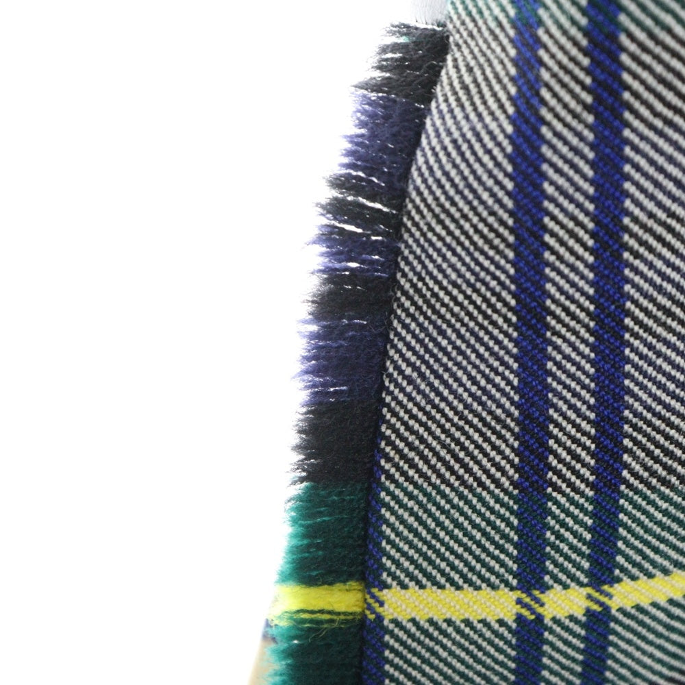 COMME des GARCONS(コムデギャルソン) 08AW AD2007×LOCHCARRON ロキャロン チェック ウール ラップ プリーツスカート グリーン レディース OB-S002
