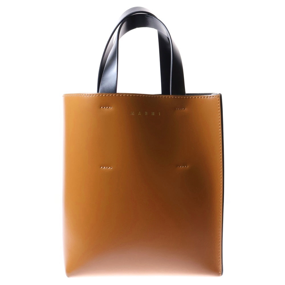 MARNI(マルニ) MUSEO MINI ミュゼオミニ スクエア 2WAY レザー ショルダーバッグ ハンド ブラウン レディース SHMP0039Y0