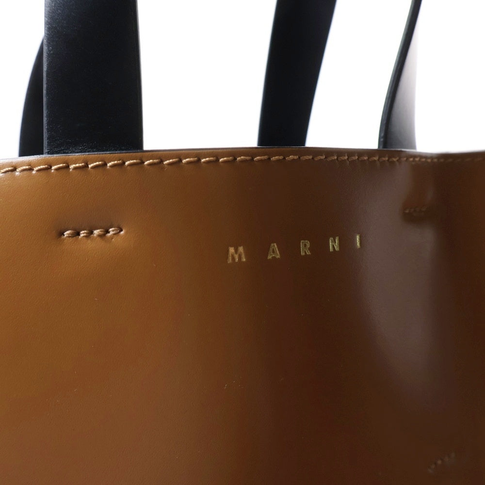 MARNI(マルニ) MUSEO MINI ミュゼオミニ スクエア 2WAY レザー ショルダーバッグ ハンド ブラウン レディース SHMP0039Y0
