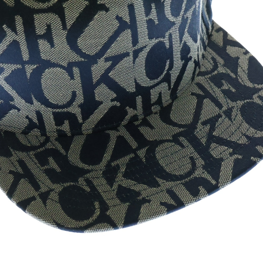 SUPREME(シュプリーム) 17AW Fuck Jacquard 5-Panel Cap ファック ジャガード 5 パネル キャップ 帽子 ネイビー/グレー
