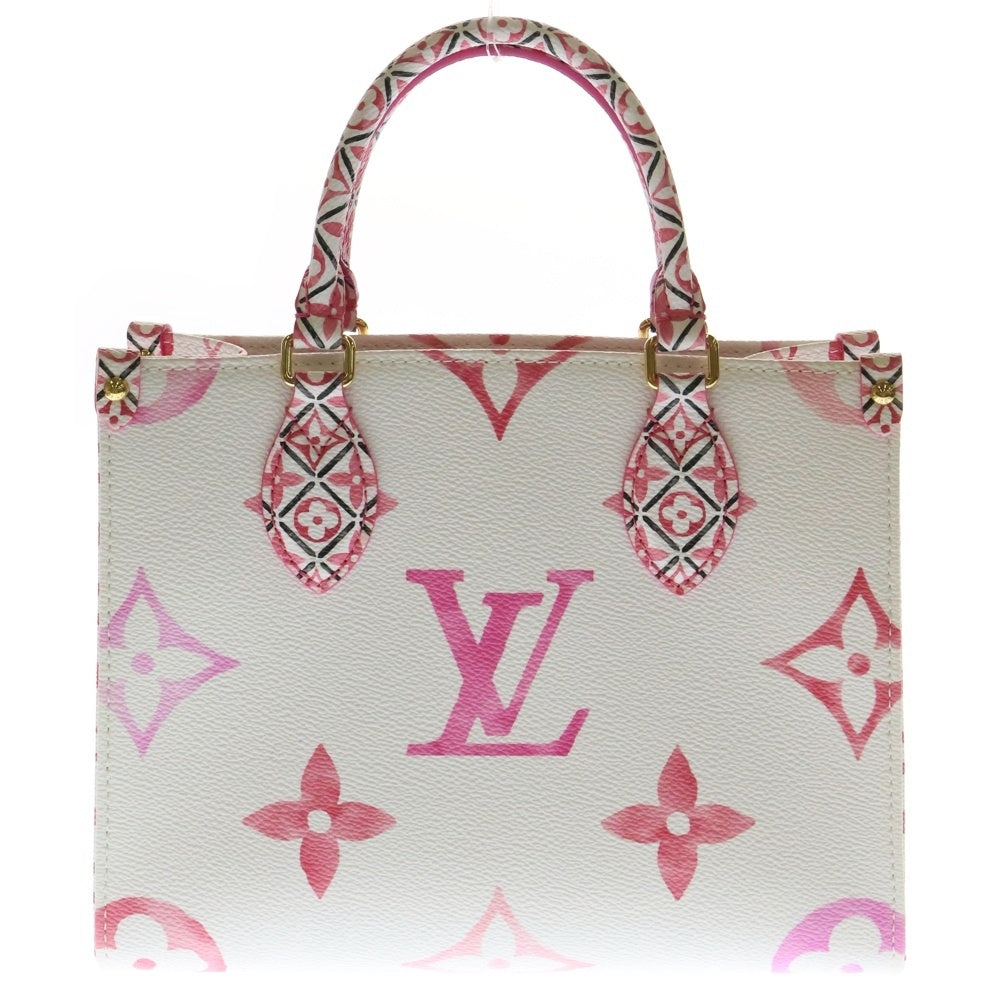 LOUIS VUITTON(ルイヴィトン) モノグラム オンザゴー PM LV バイザプール ピンク/ホワイト レディース RFID M22976