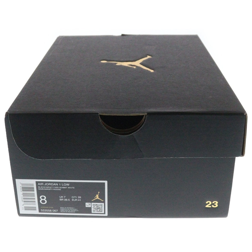 NIKE(ナイキ) AIR JORDAN 1 LOW BRED エアジョーダン1 ブレッド ローカットスニーカー ブラック/レッド US8/26cm 553558-067