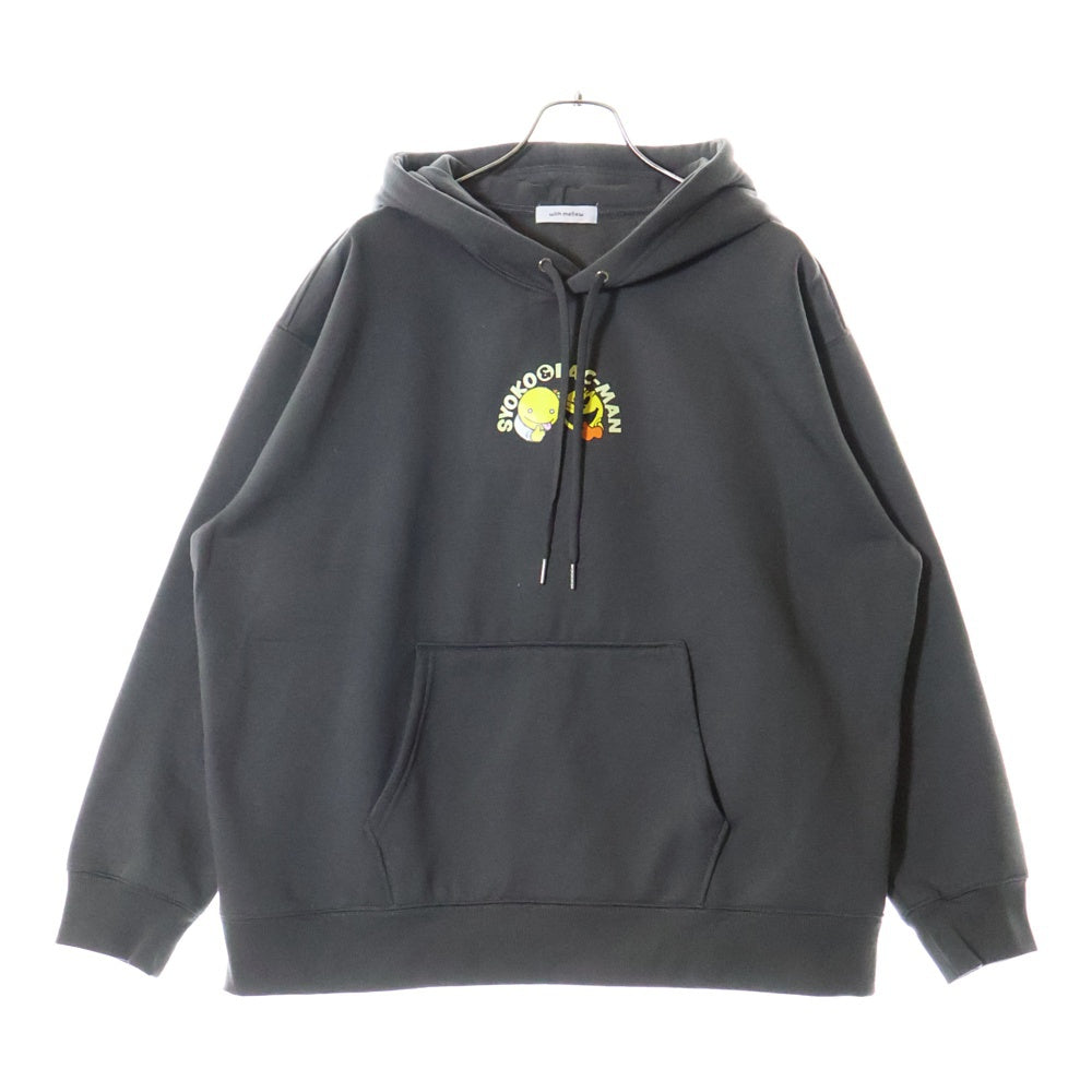 NO BRAND(ノーブランド) SYOKO×PAC-MAN YELLOW HOMIES HOODIE ショコ パックマン イエロー ホーミーズ プルオーバースウェットパーカー フーディー グレー 4582723755605