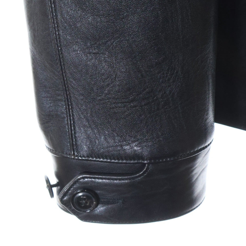 FINE CREEK LEATHERS(ファインクリークレザーズ) マルチポケット ダブルライダースレザージャケット ブラック