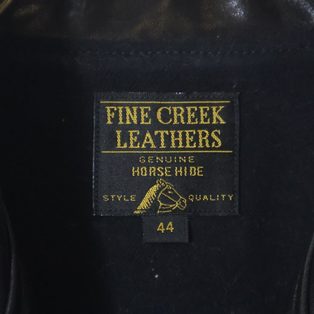 FINE CREEK LEATHERS(ファインクリークレザーズ) マルチポケット ダブルライダースレザージャケット ブラック
