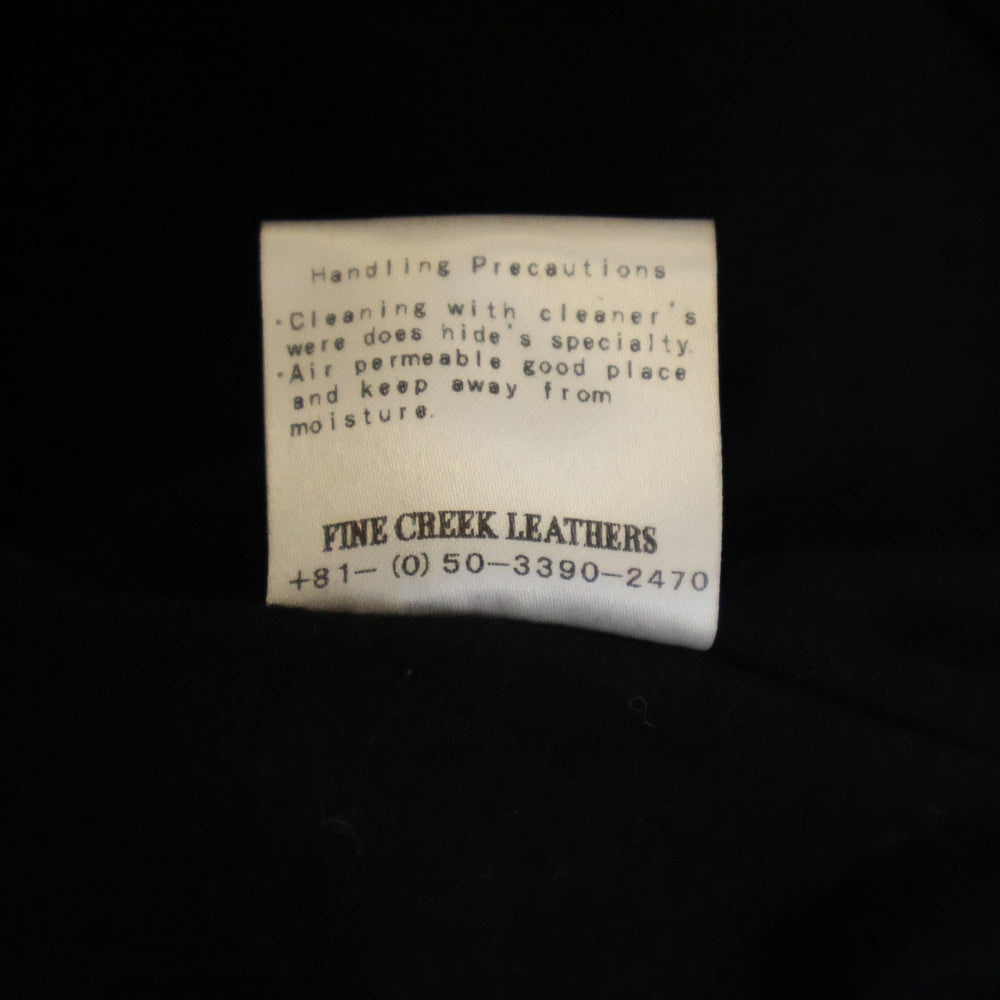 FINE CREEK LEATHERS(ファインクリークレザーズ) マルチポケット ダブルライダースレザージャケット ブラック