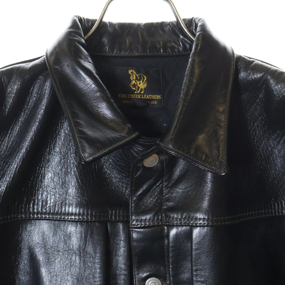 FINE CREEK LEATHERS(ファインクリークレザーズ) RICHMOND リッチモンド アジャスター付き レザージャケット ブラック