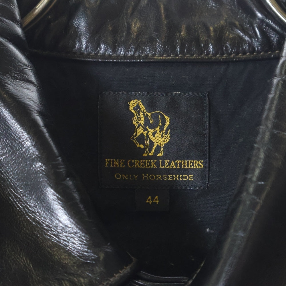 FINE CREEK LEATHERS(ファインクリークレザーズ) RICHMOND リッチモンド アジャスター付き レザージャケット ブラック