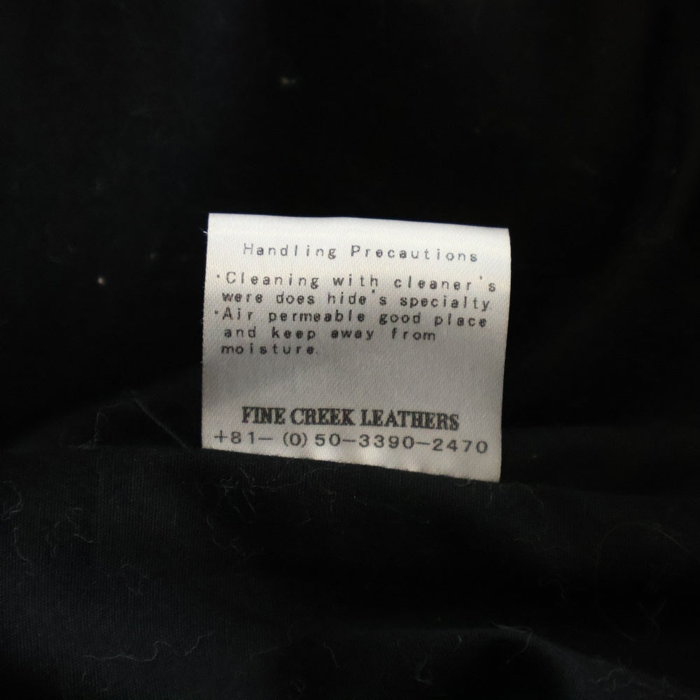 FINE CREEK LEATHERS(ファインクリークレザーズ) RICHMOND リッチモンド アジャスター付き レザージャケット ブラック