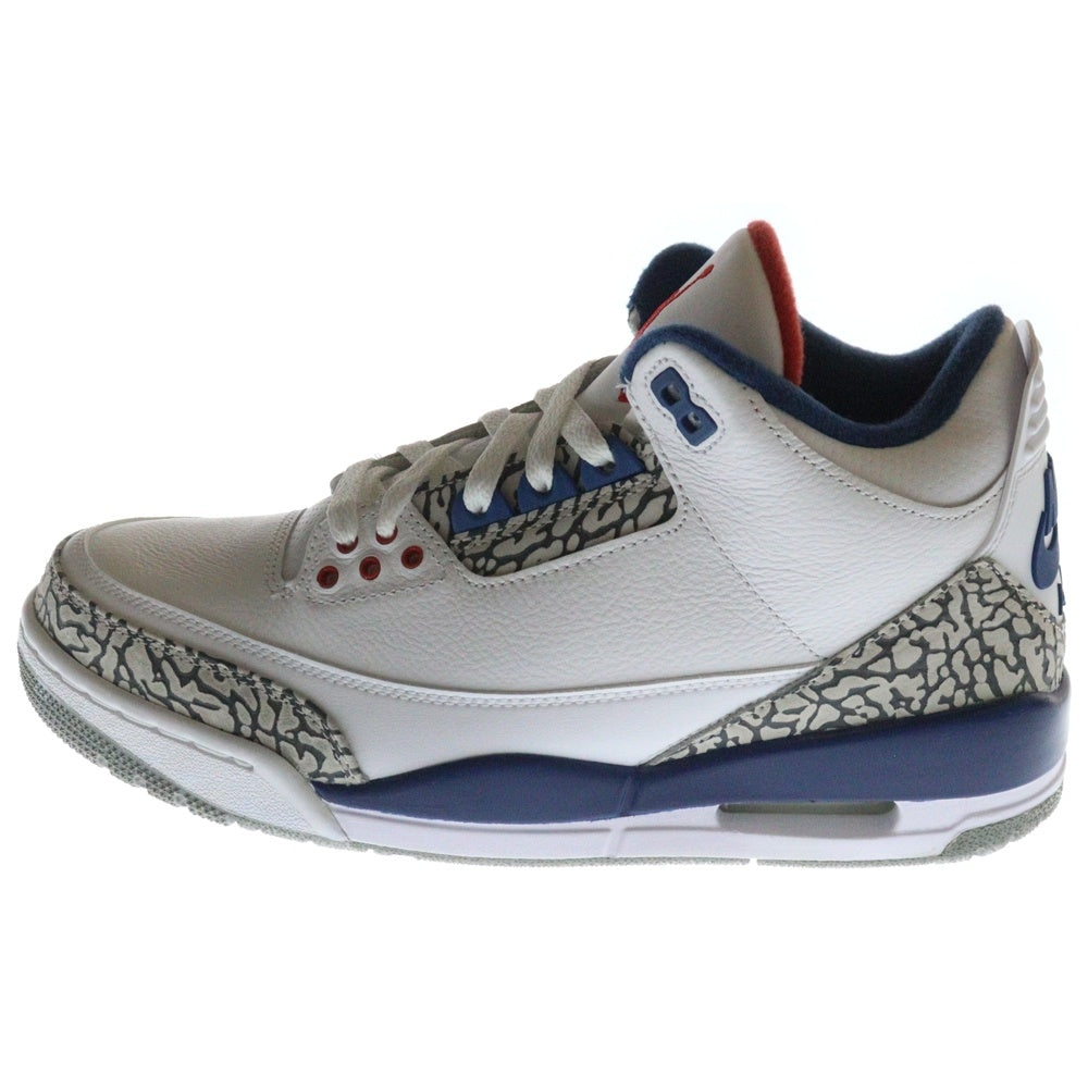 NIKE(ナイキ) AIR JORDAN 3 RETRO TRUE BLUE エア ジョーダン 3 レトロ トゥルー ブルー ミッドカットスニーカー ホワイト US9/27cm 854262-106