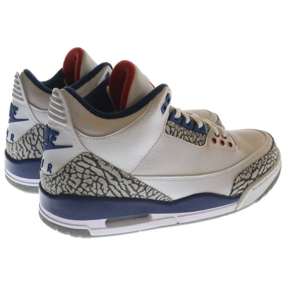 NIKE(ナイキ) AIR JORDAN 3 RETRO TRUE BLUE エア ジョーダン 3 レトロ トゥルー ブルー ミッドカットスニーカー ホワイト US9/27cm 854262-106