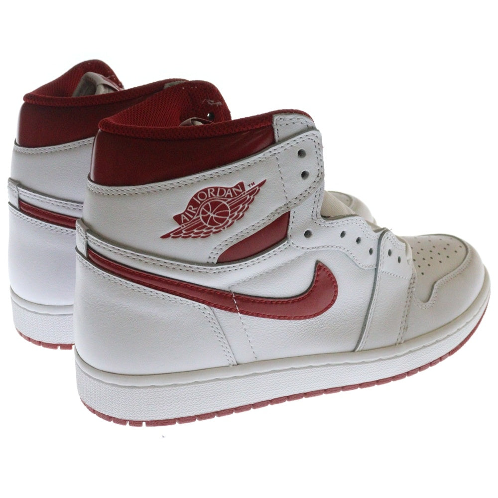 NIKE(ナイキ) AIR JORDAN 1 HIGH OG METALLIC RED エア ジョーダン 1 オージー メタリック レッド ハイカットスニーカー ホワイト/レッド US9/27cm 555088-103