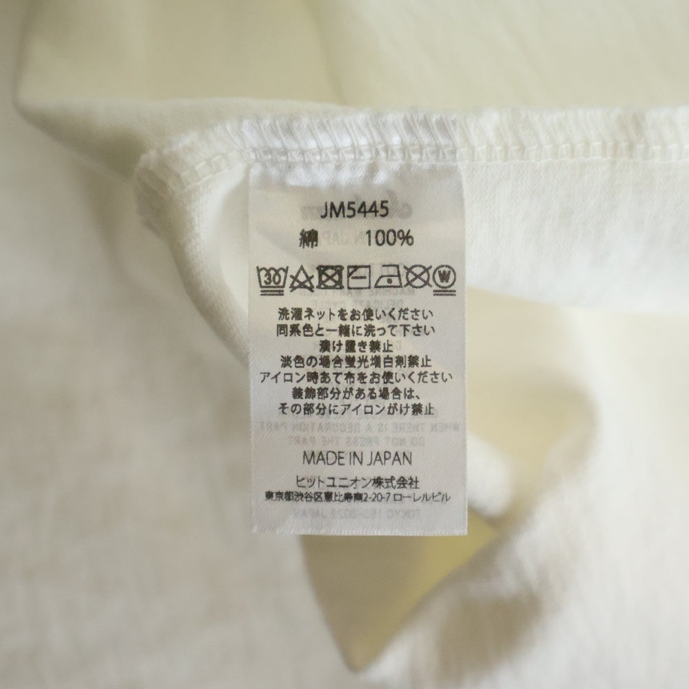 Jackman(ジャックマン) DOTSUME POCKET ドツメ ポケット ヘビーウェイト 半袖 Tシャツ クルーネック ショートスリーブ カットソー ホワイト JM5445