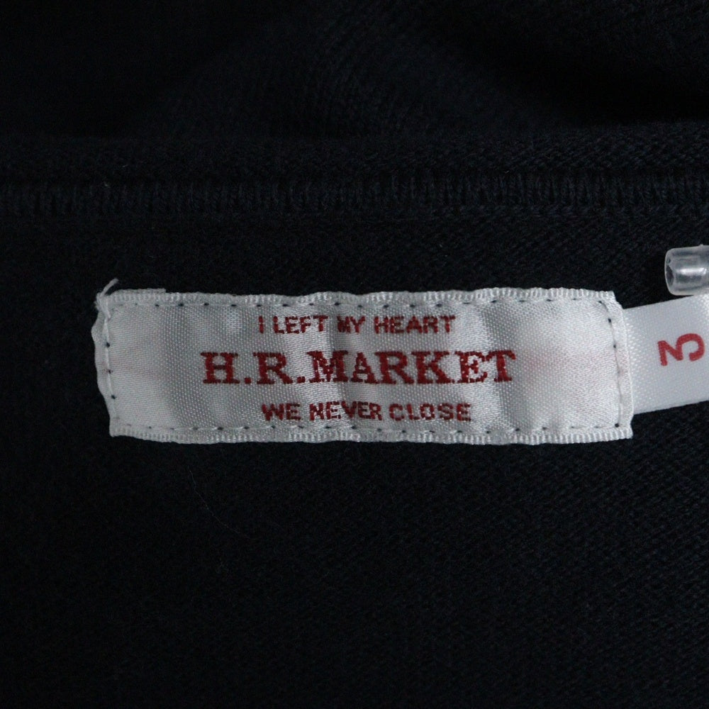 HOLLYWOOD RANCH MARKET(ハリウッド ランチ マーケット) クルーネック ロングスリーブ ニット セーターブルー