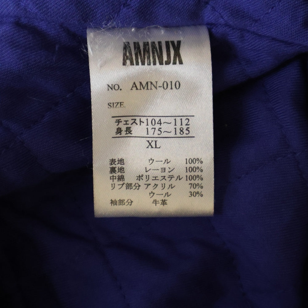 AMNJX(エイエムエヌジェエックス) GODDAMN STADIUM JACKET ゴッドダム スタジアム ジャケット マルチパッチ スタジャン ブラック AMN-010