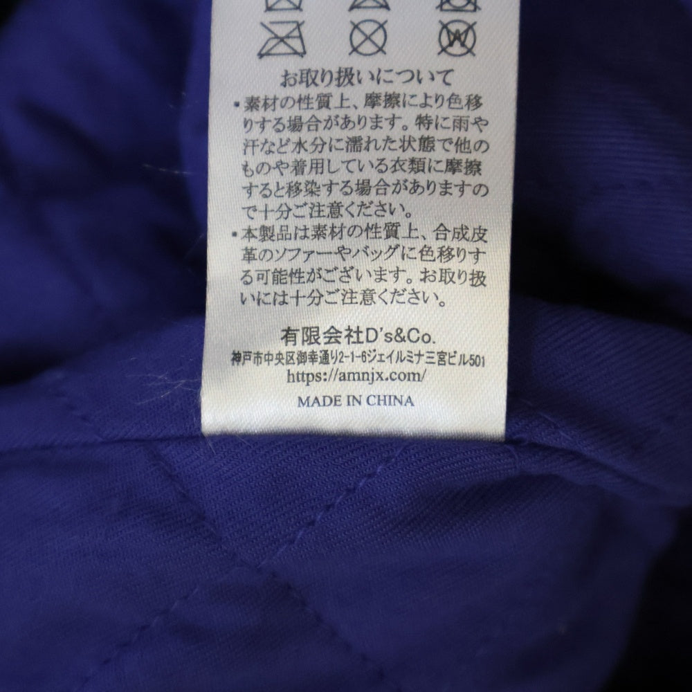 AMNJX(エイエムエヌジェエックス) GODDAMN STADIUM JACKET ゴッドダム スタジアム ジャケット マルチパッチ スタジャン ブラック AMN-010