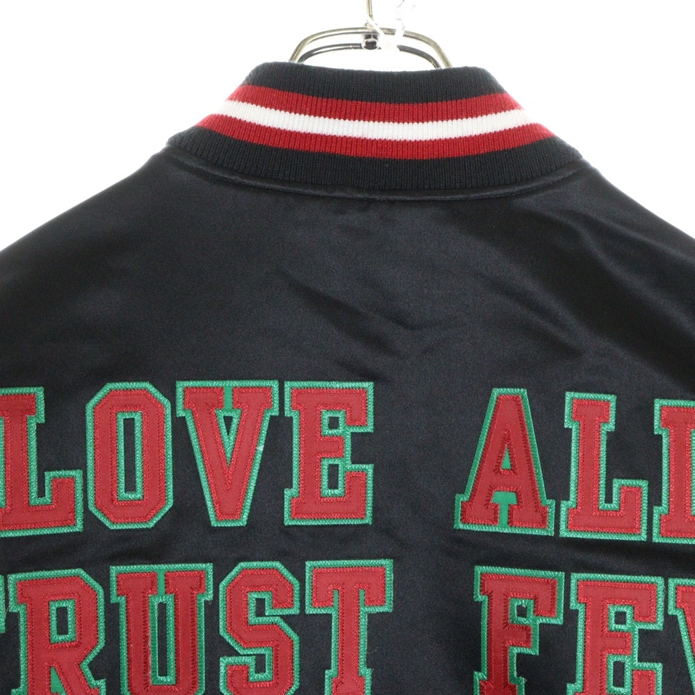 SUPREME(シュプリーム) 21SS ×Mitchell&Ness Satin Varsity Jacket ミッチェル アンド ネス サテン バーシティ ジャケット ブラック