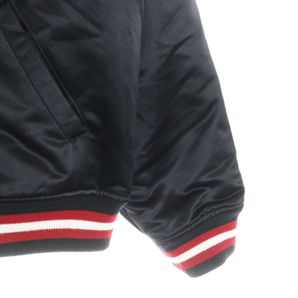 SUPREME(シュプリーム) 21SS ×Mitchell&Ness Satin Varsity Jacket ミッチェル アンド ネス サテン バーシティ ジャケット ブラック