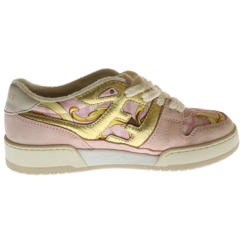FENDI(フェンディ) ×VERSACE FENDACE ヴェルサーチ フェンダーチェ マッチ ローカットスニーカー ピンク/ゴールド レディース