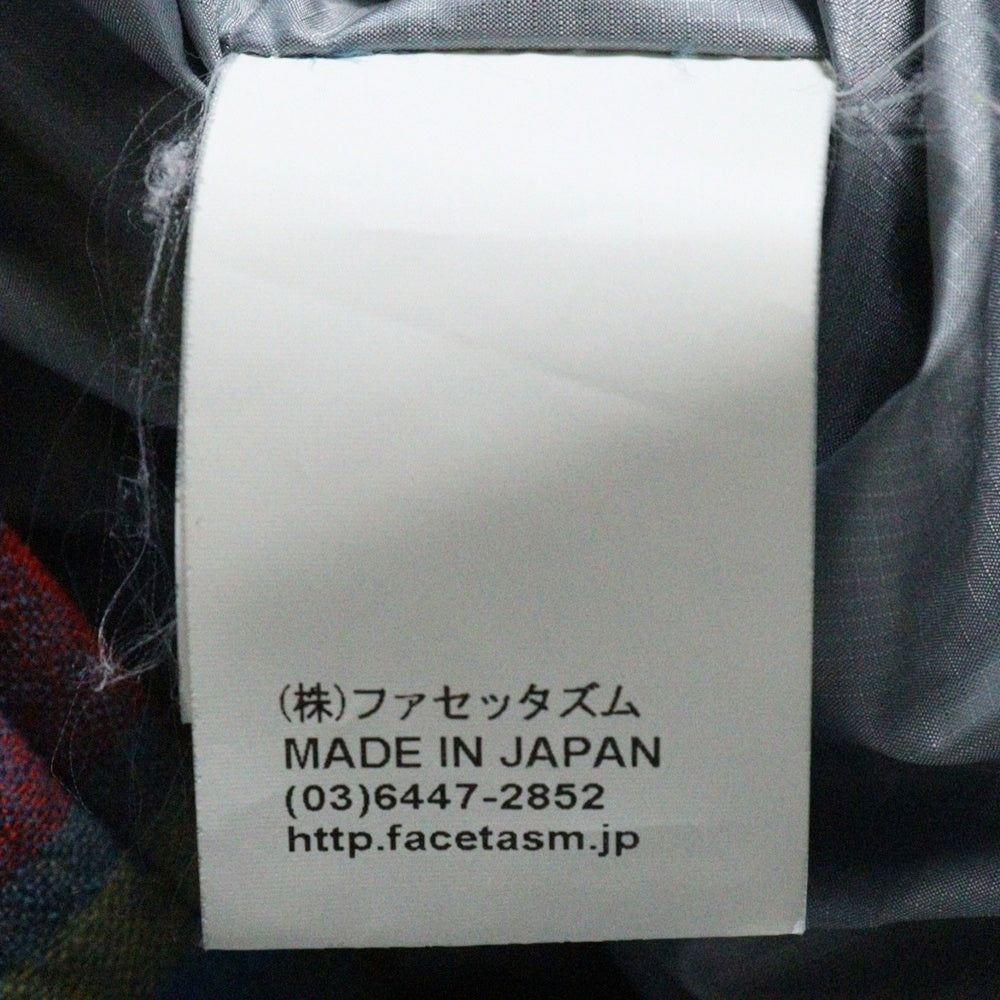 FACETASM(ファセッタズム) タータンチェック ボタンダウン ダウンジャケット マルチカラー OTM-SH-M01