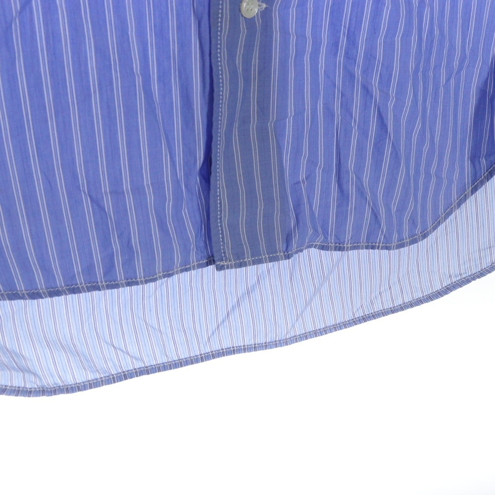 GANRYU(ガンリュウ) 14SS AD2013 ストライプ コットン シャツジャケット ブルー EM-B007