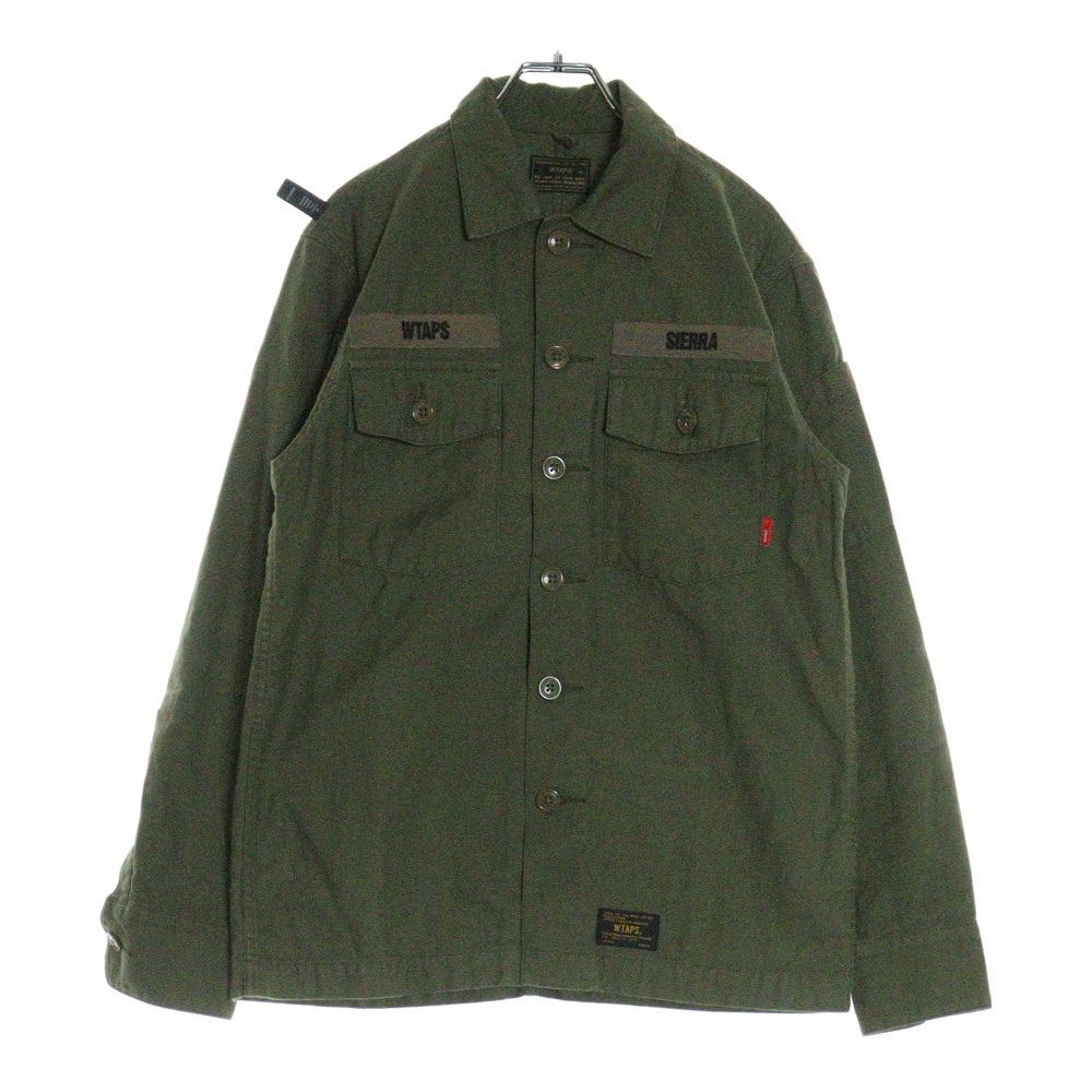 WTAPS(ダブルタップス) 17SS BUDS LS OLIVE DRAB ミリタリー バッズ オリーブドラブ 長袖シャツ カーキ 171WVDT-SHM01