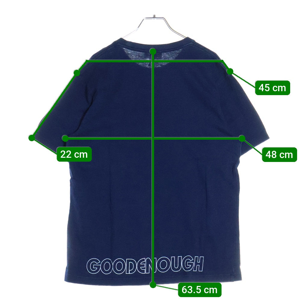 GOODENOUGH(グッドイナフ) 17SS GDEH DOG CRACK PRINT ドッグ クラックプリント 半袖Tシャツ カットソー インディゴ GE-177101
