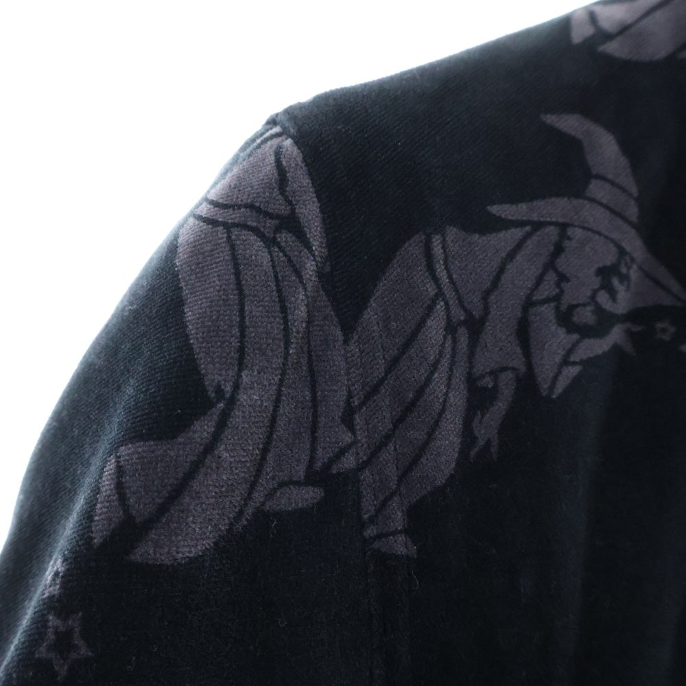 UNDERCOVER(アンダーカバー) 02AW 魔女期 ウィッチプリント ベロア ジップアップブルゾン ブラック レディース